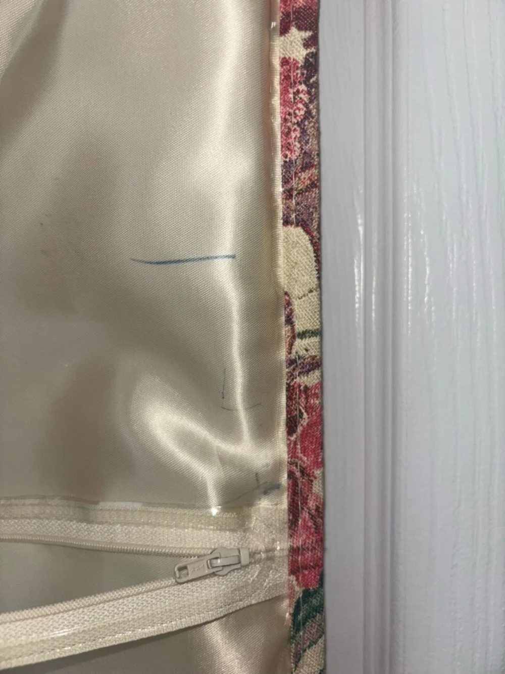 Vintage Tapestry Floral Butterfly Garment/Linen Bag